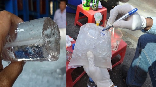 Dirty ice cubes appear a lot on the market