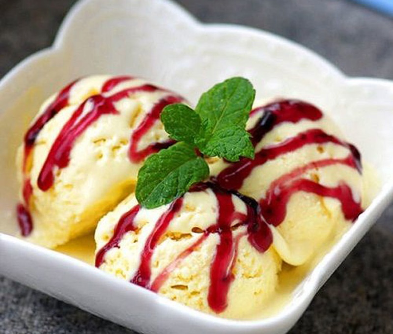 Delicious durian ice cream