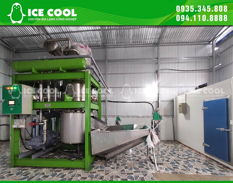 The ice machine and cold storage have been completely installed by ICE COOL