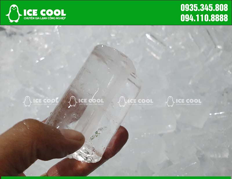Finished ice cubes are produced from ICE COOL ice cube machines