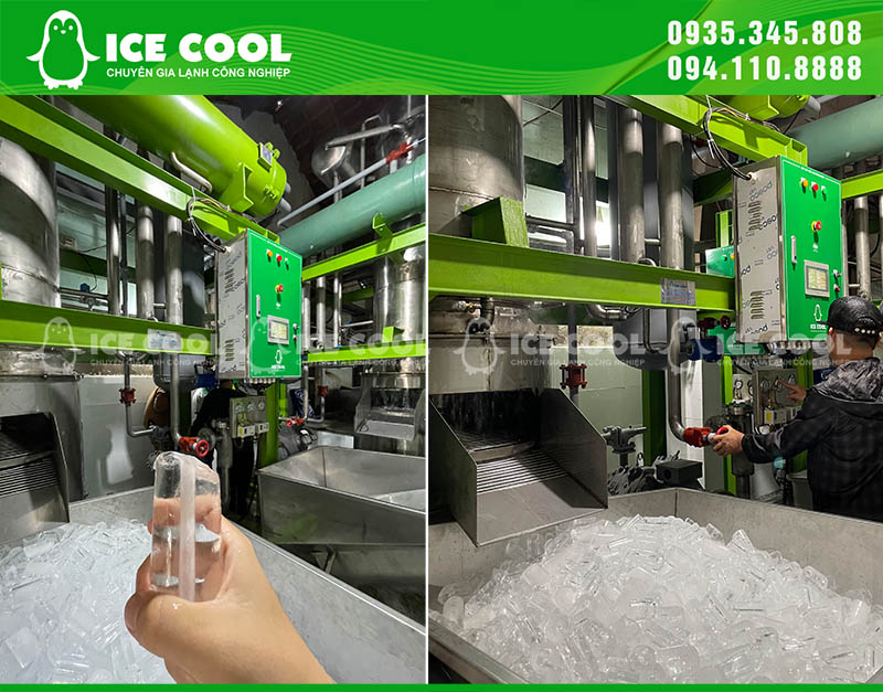 ICE COOL ice machine system has RO filter so ice products are always clear and pure.