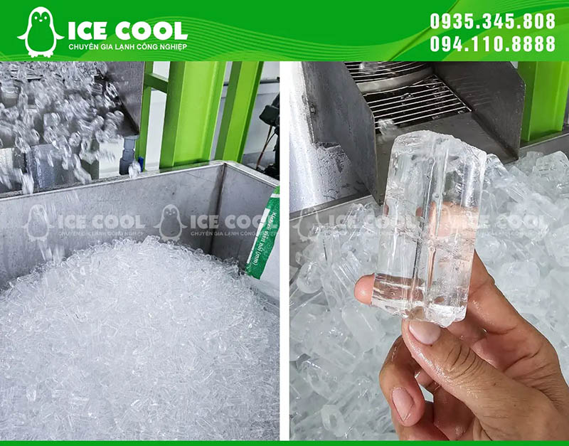Pure ice cubes, meeting high standards.